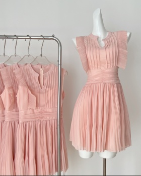 A-line tender sleeveless dress swan sleeveless dress for women