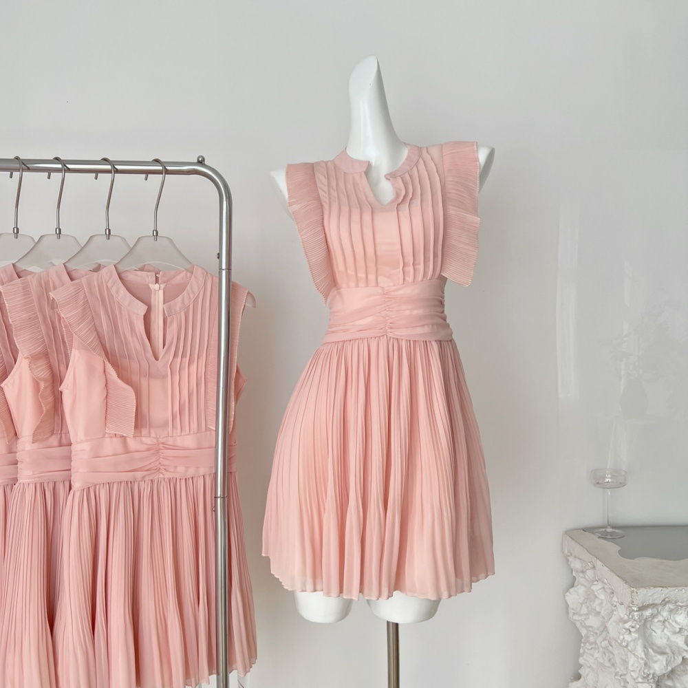 A-line tender sleeveless dress swan sleeveless dress for women