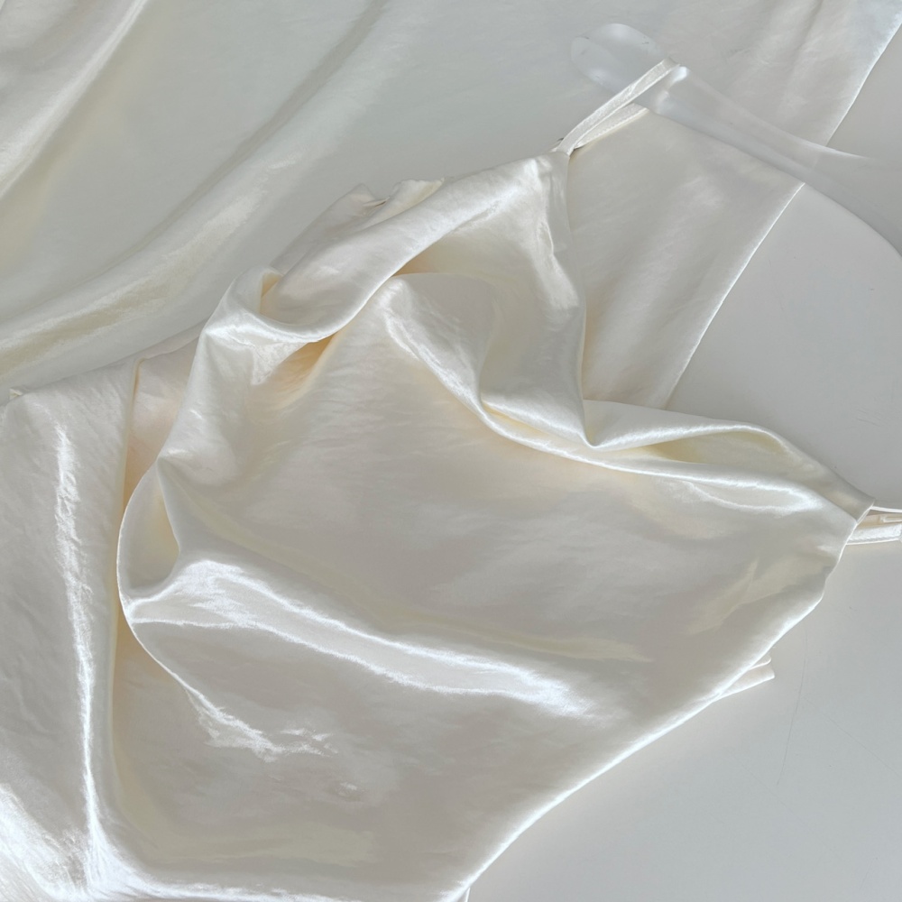 Satin summer France style sling dress for women