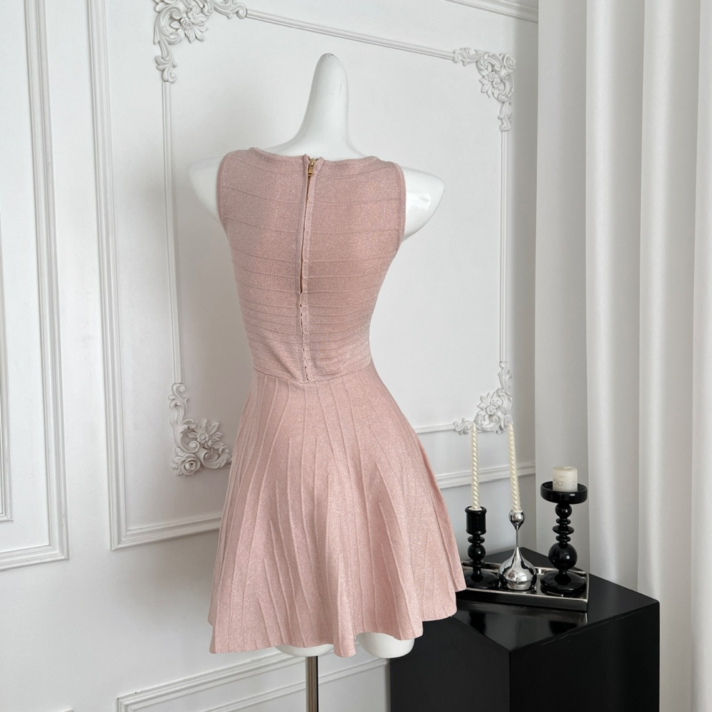 High waist liangsi dazzle temperament sleeveless dress