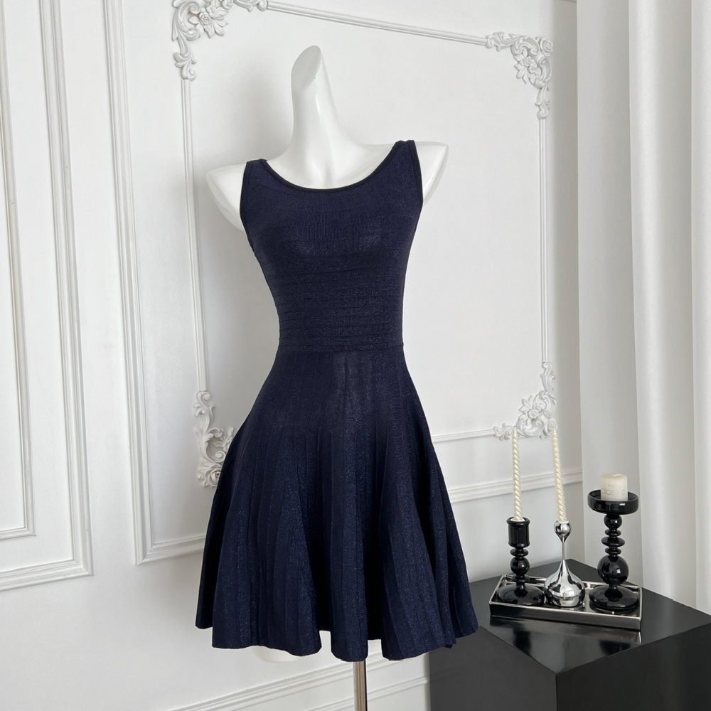 High waist liangsi dazzle temperament sleeveless dress