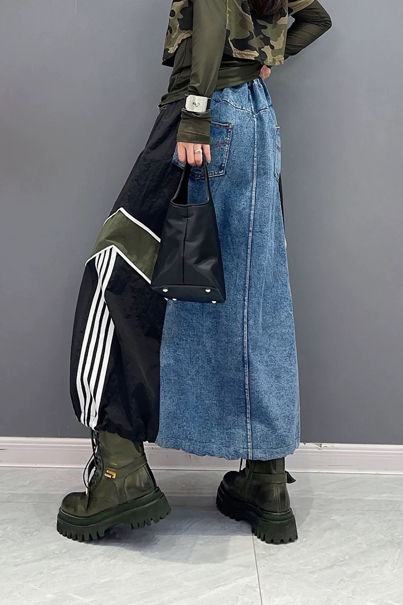 Slim summer skirt all-match splice one-piece