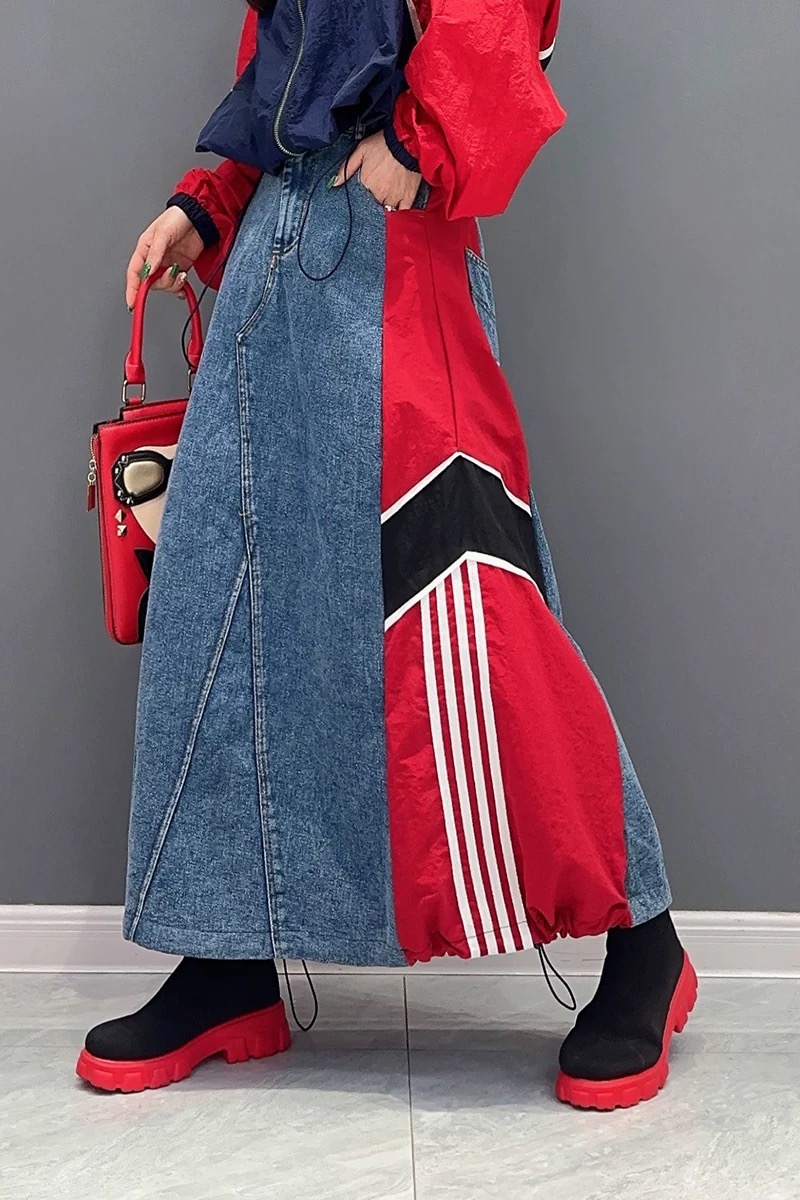 Slim summer skirt all-match splice one-piece