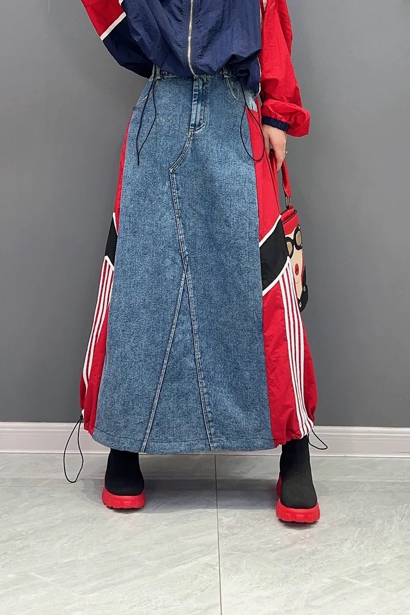 Slim summer skirt all-match splice one-piece