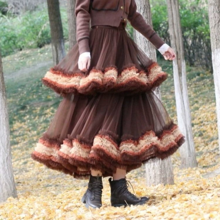 Show young dance slim cake thick and disorderly skirt