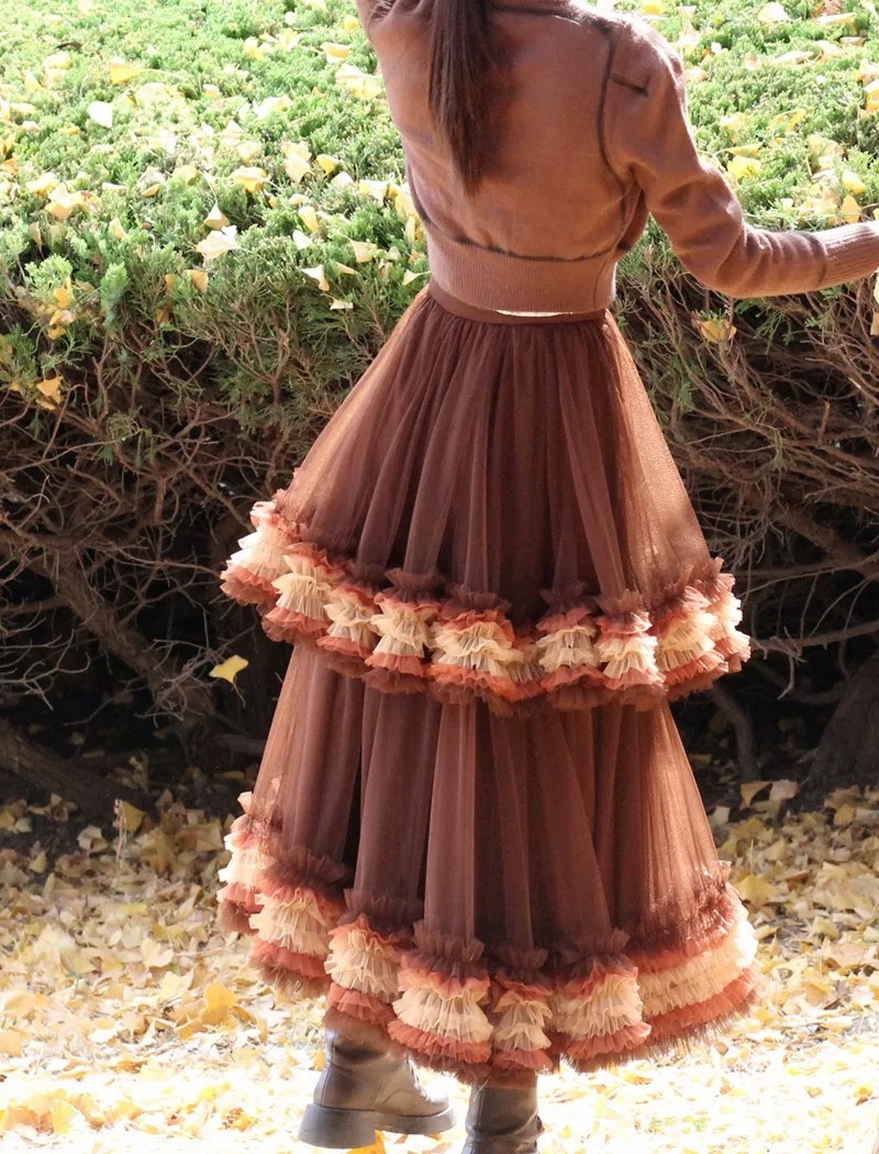 Show young dance slim cake thick and disorderly skirt
