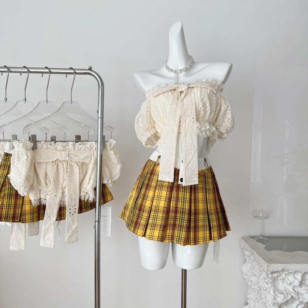 Strapless skirt enticement tops 2pcs set for women