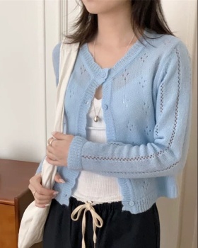 Outside the ride sunscreen smock knitted short cardigan for women