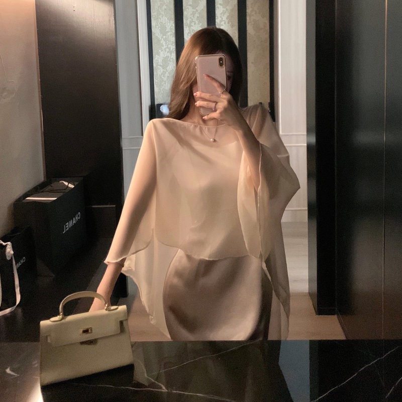 Elegant mermaid dress niche sunscreen shawl a set