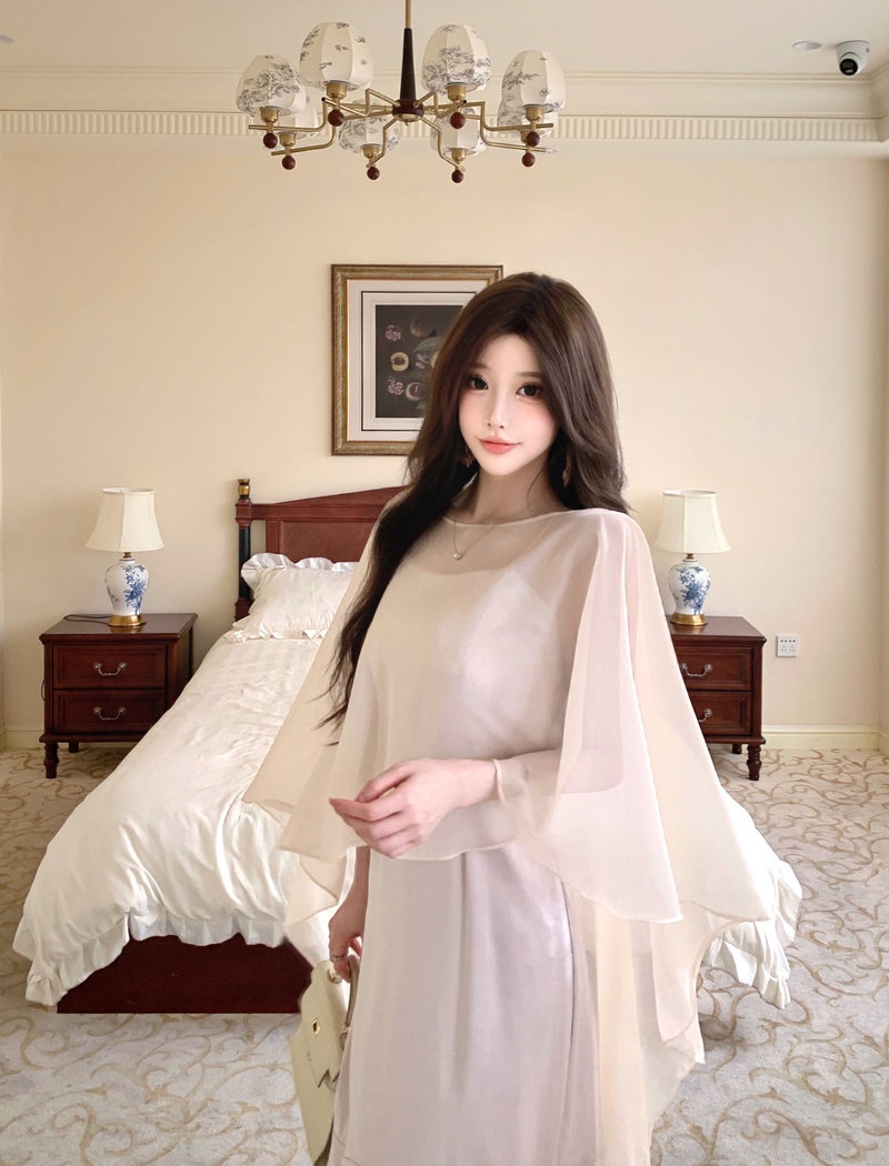 Elegant mermaid dress niche sunscreen shawl a set