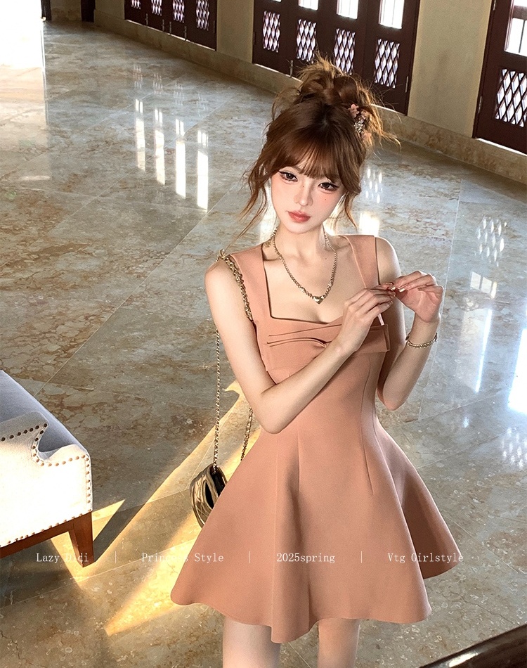 Swan rose big skirt bow jumpsuit