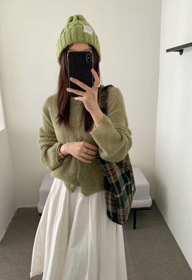 Round neck outside the ride cardigan autumn vest a set for women