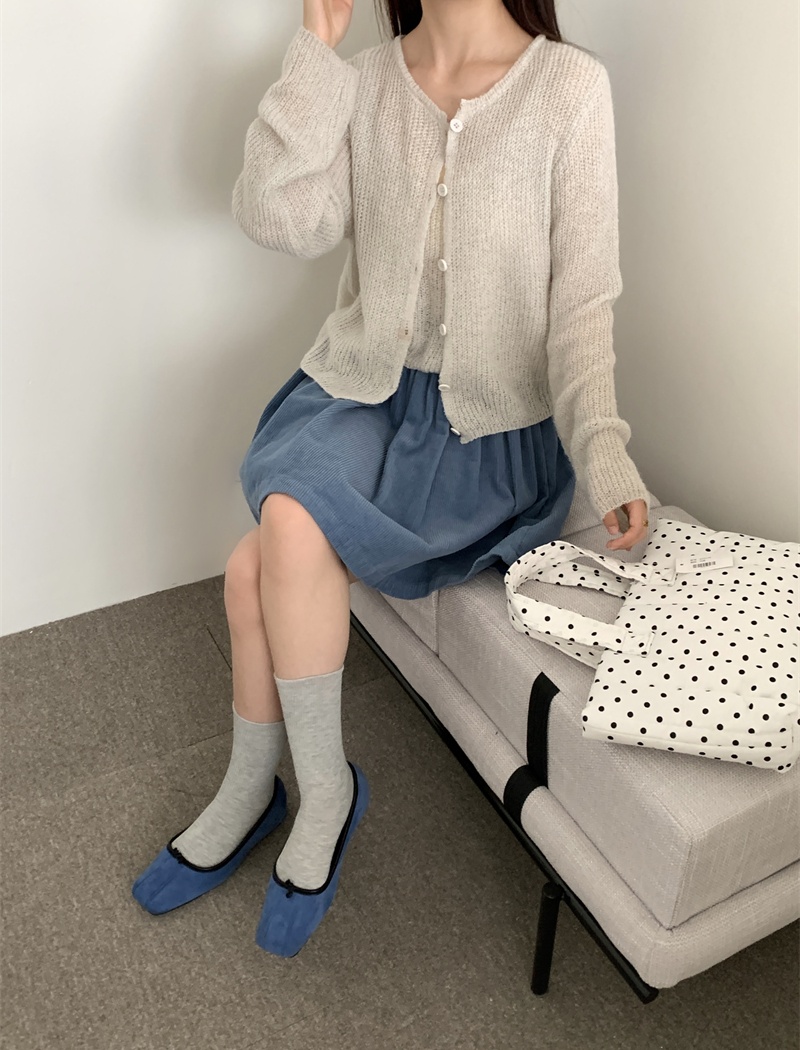 Round neck outside the ride cardigan autumn vest a set for women