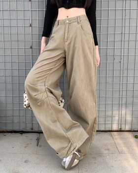 Autumn retro straight work pants for women