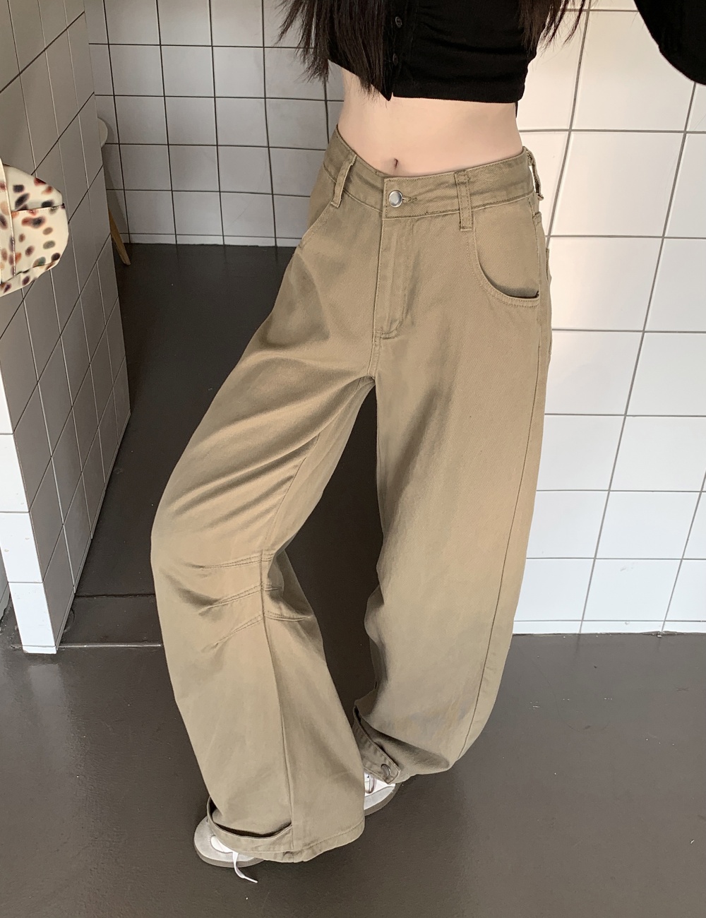 Autumn retro straight work pants for women