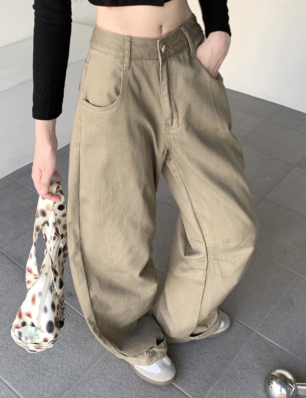 Autumn retro straight work pants for women