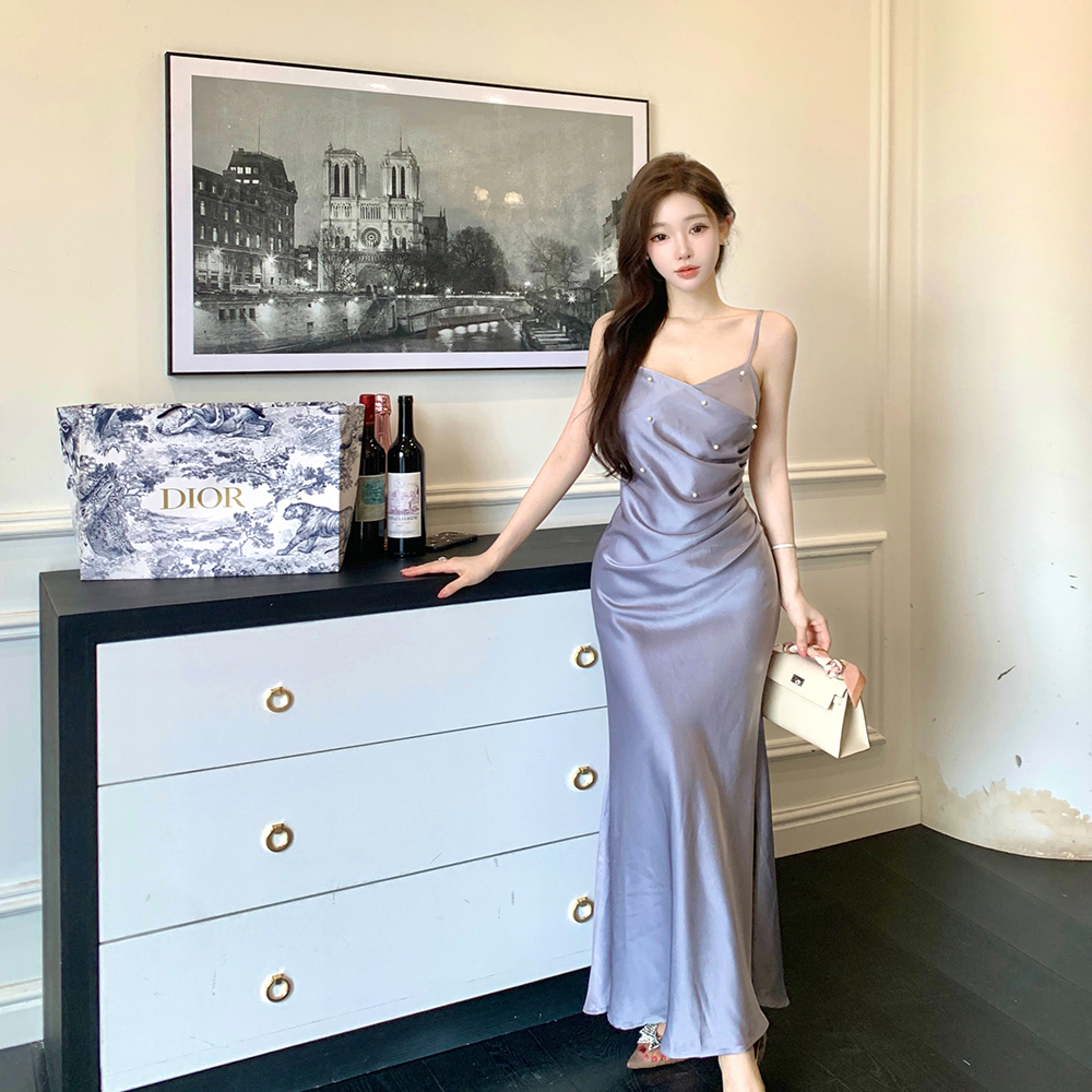 Enticement mermaid dress France style long dress