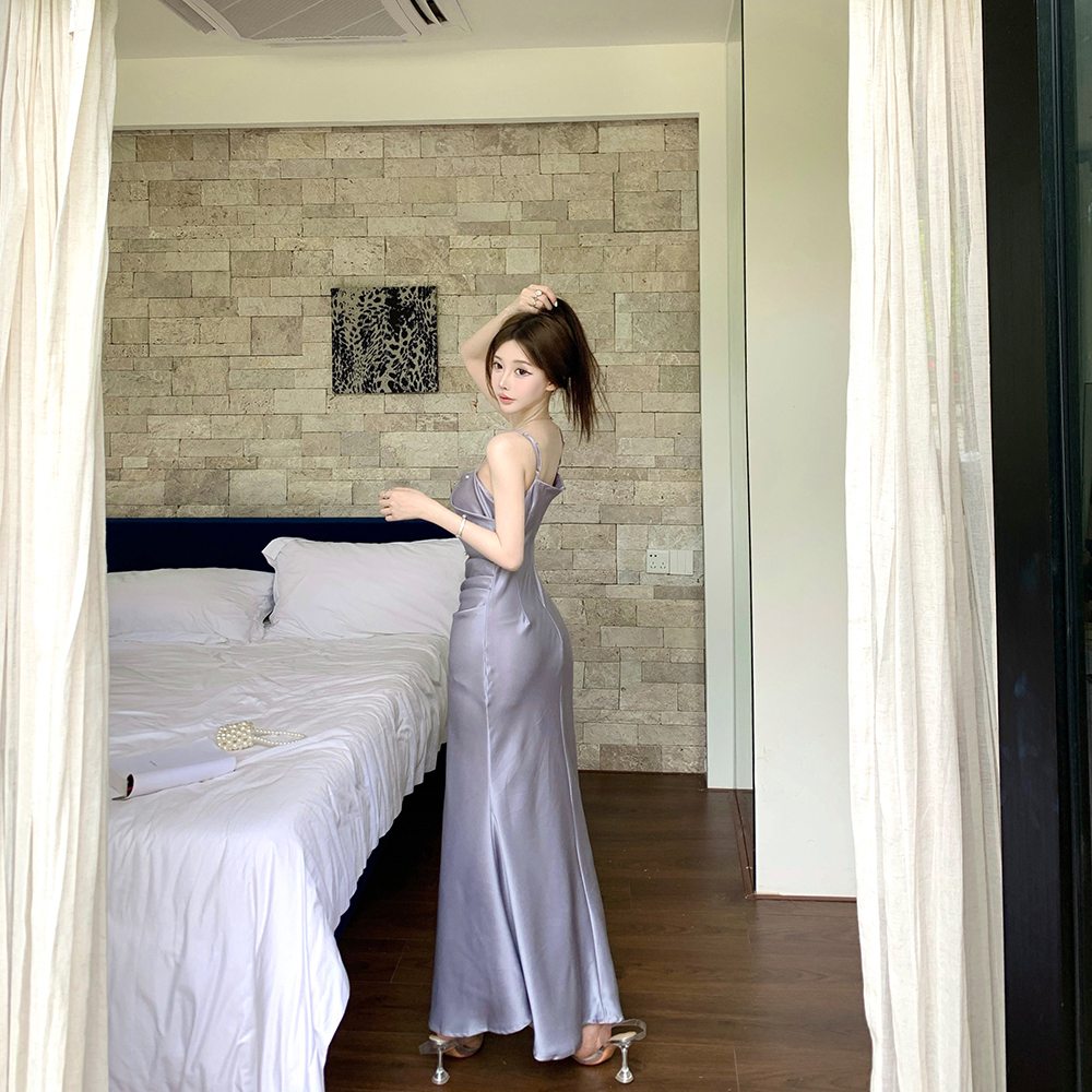 Enticement mermaid dress France style long dress