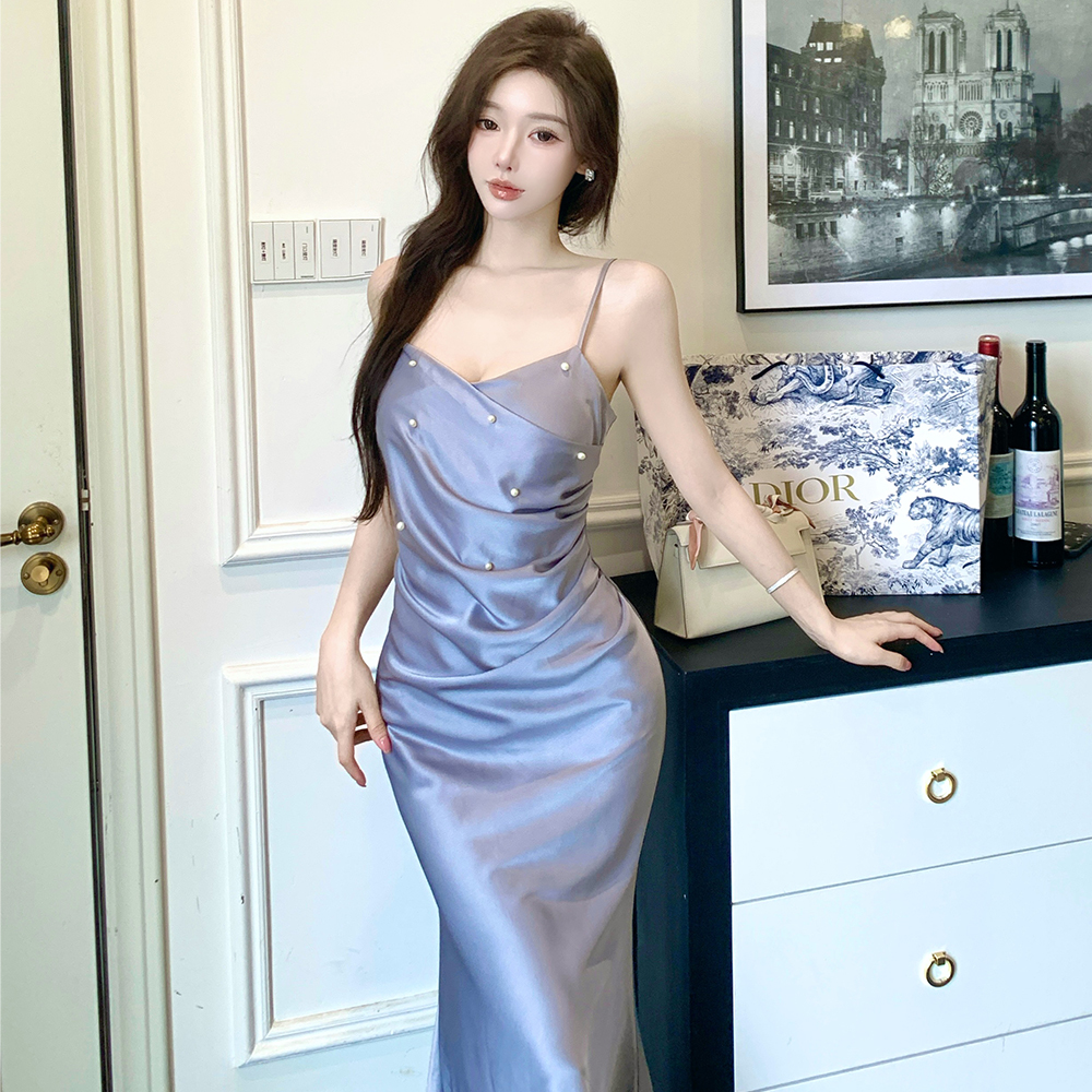 Enticement mermaid dress France style long dress