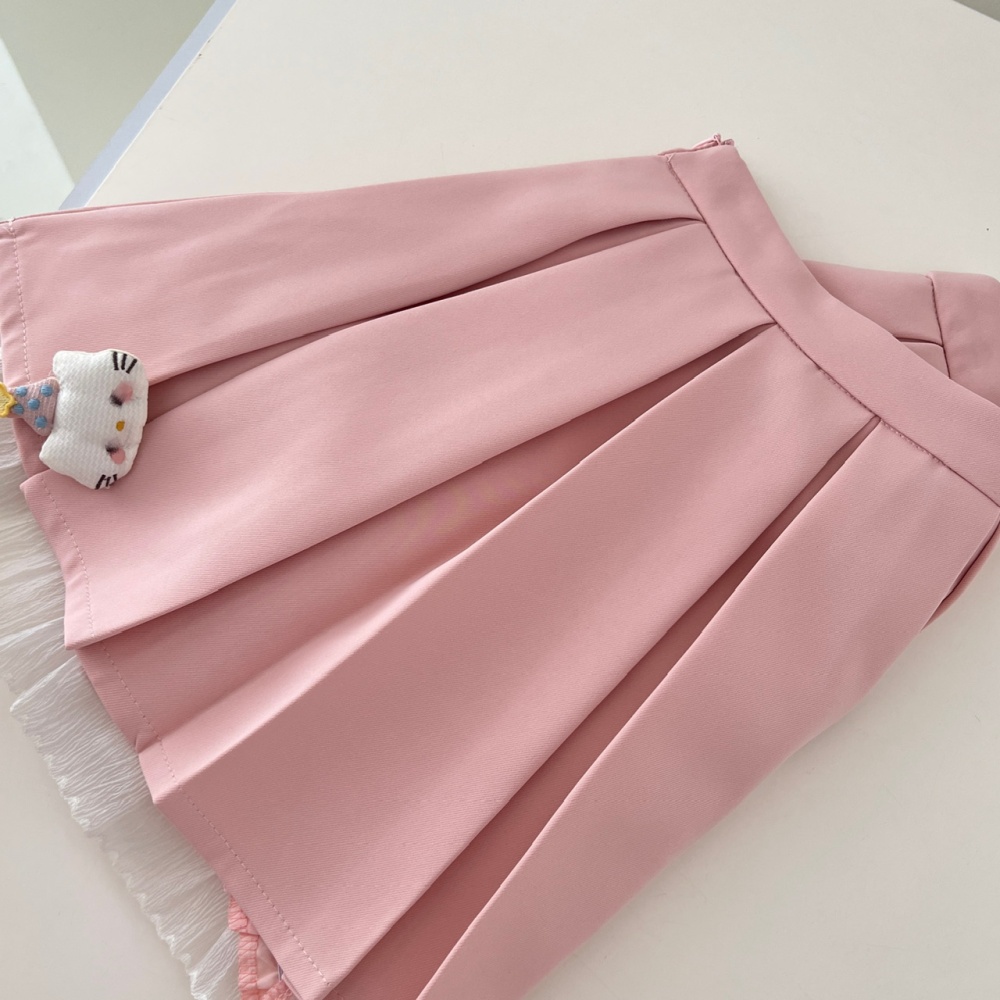Summer niche tops sweet princess short skirt a set
