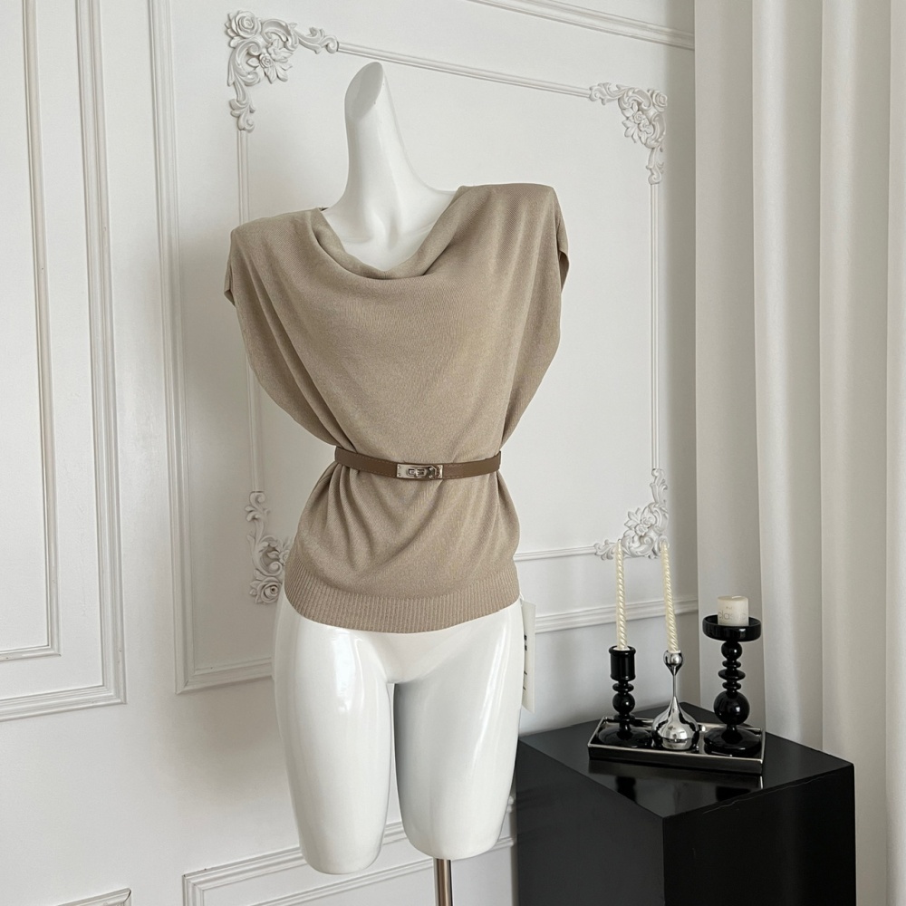 Boats sleeve T-shirt irregular tops for women