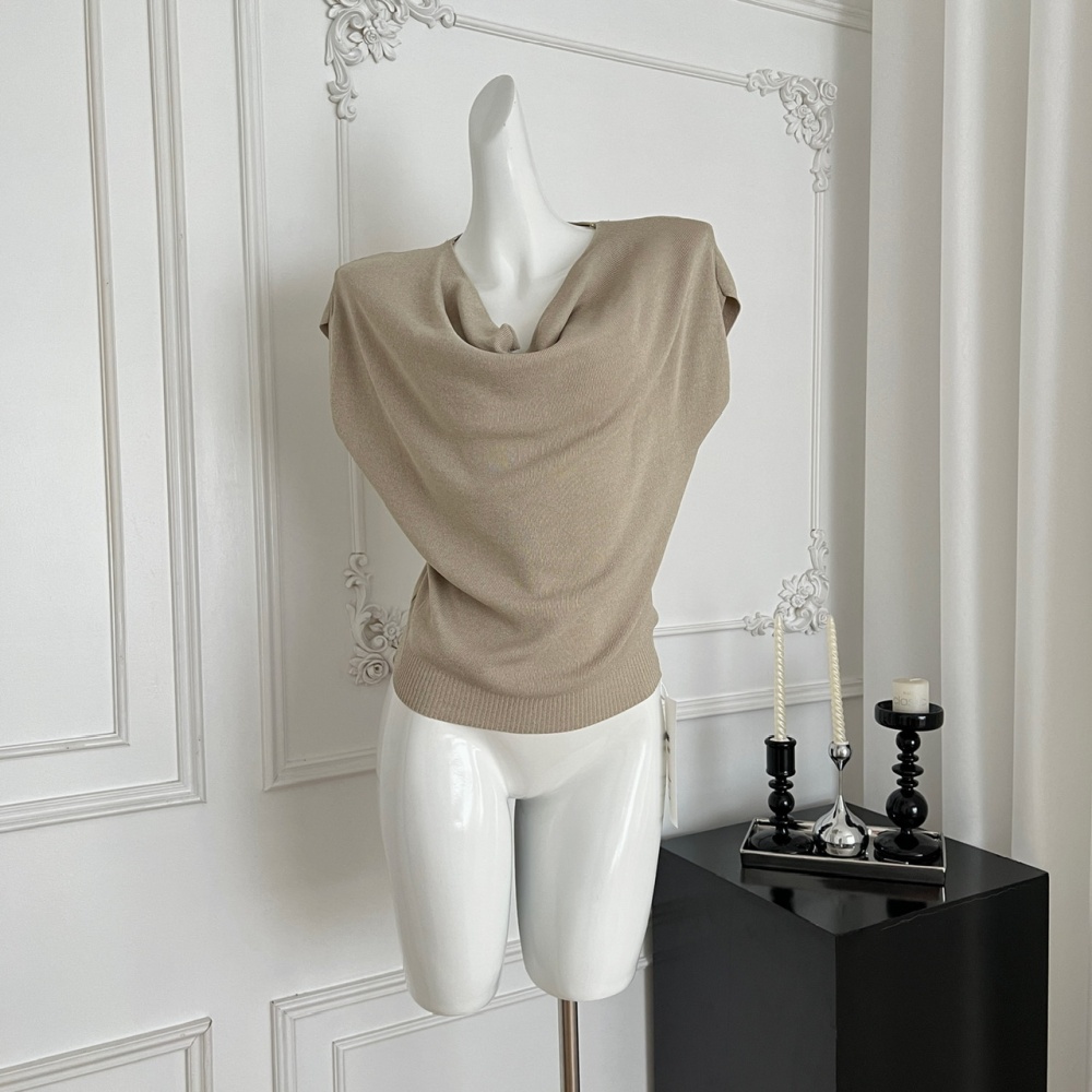 Boats sleeve T-shirt irregular tops for women