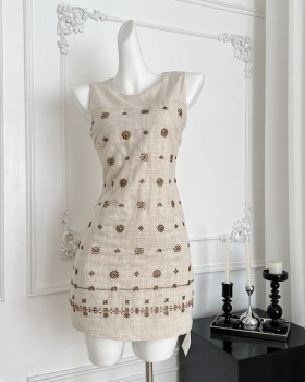 France style swan dress sleeveless sleeveless dress for women