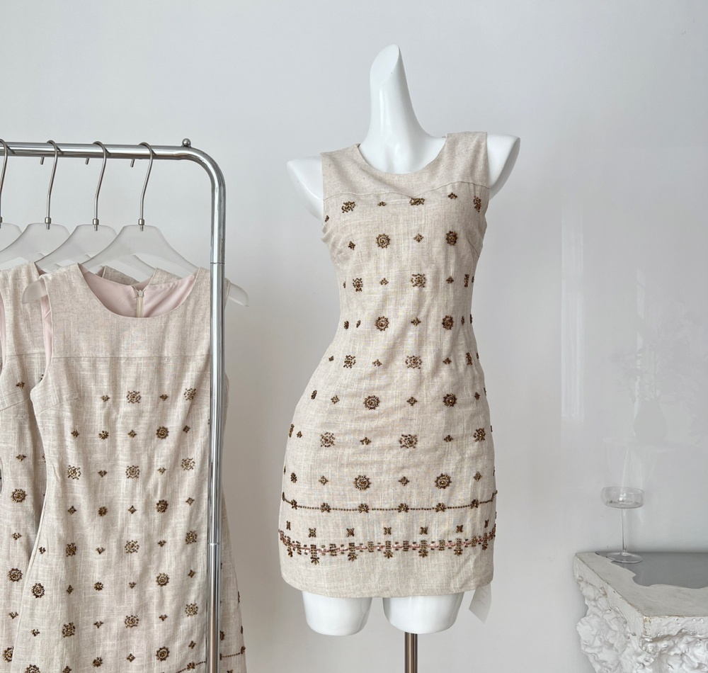 France style swan dress sleeveless sleeveless dress for women