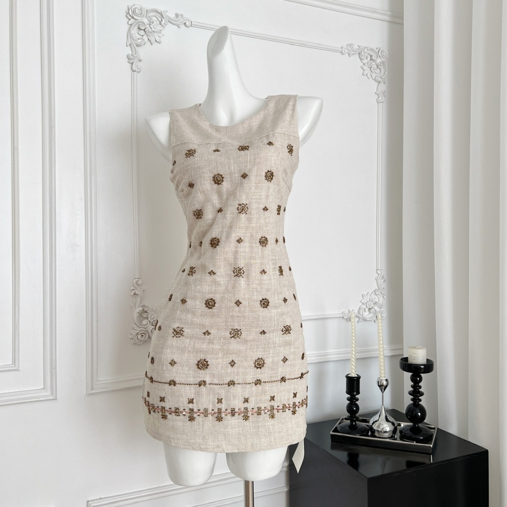 France style swan dress sleeveless sleeveless dress for women