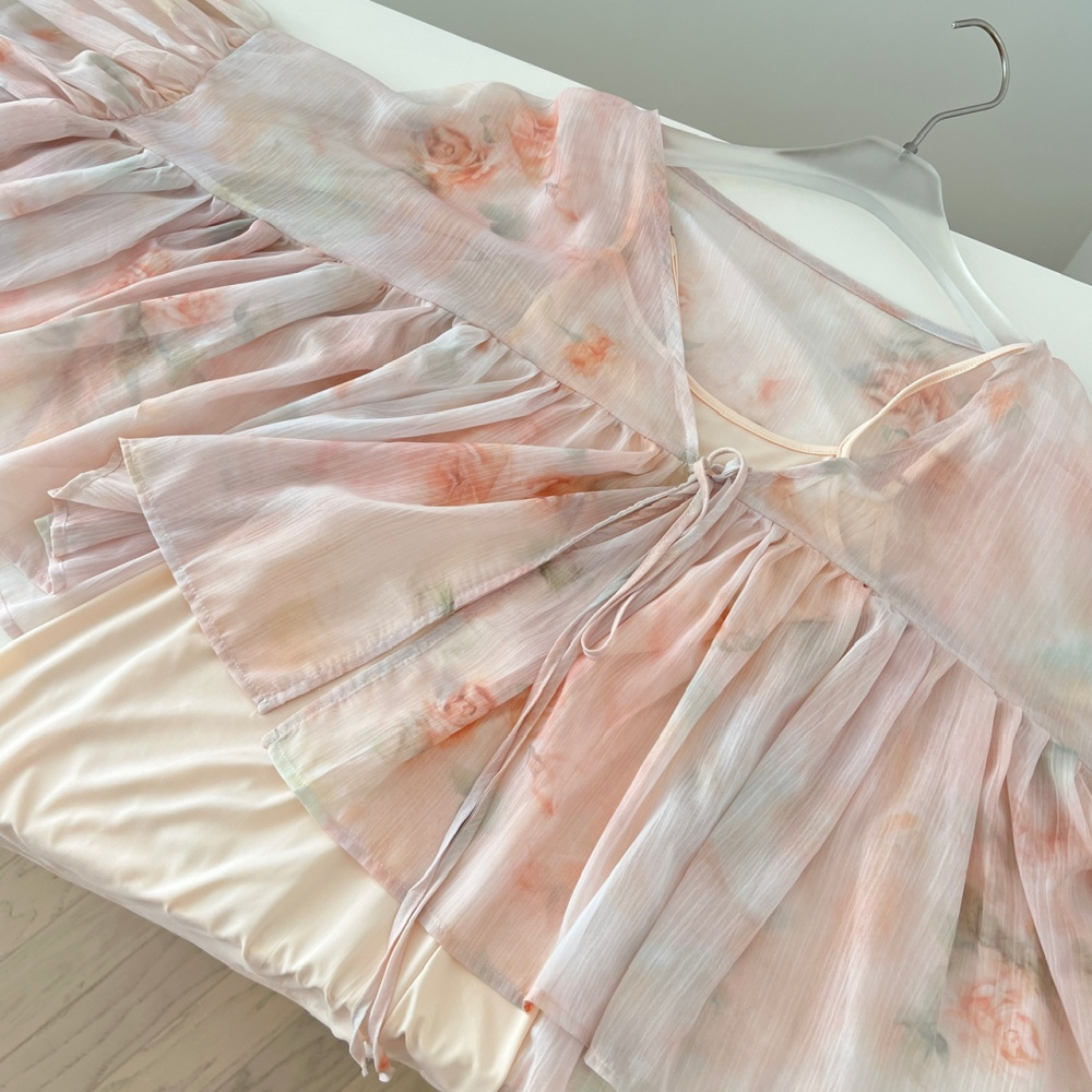 Dream dress was white chiffon shirt