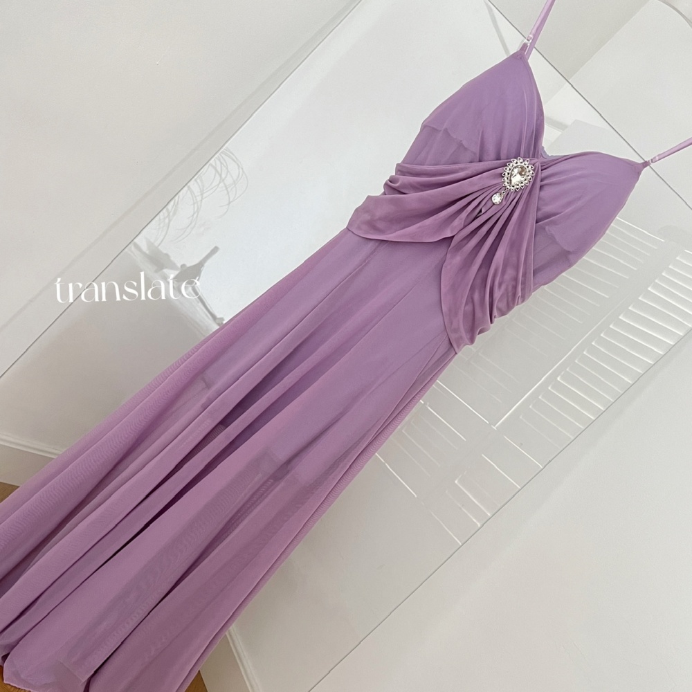 Wrapped chest big skirt jumpsuit gauze long dress