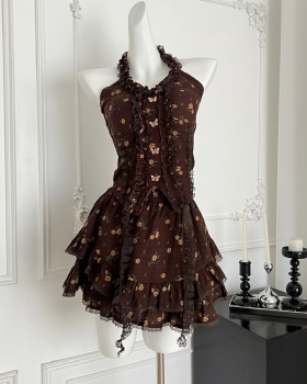 Sweet short skirt summer tops a set for women