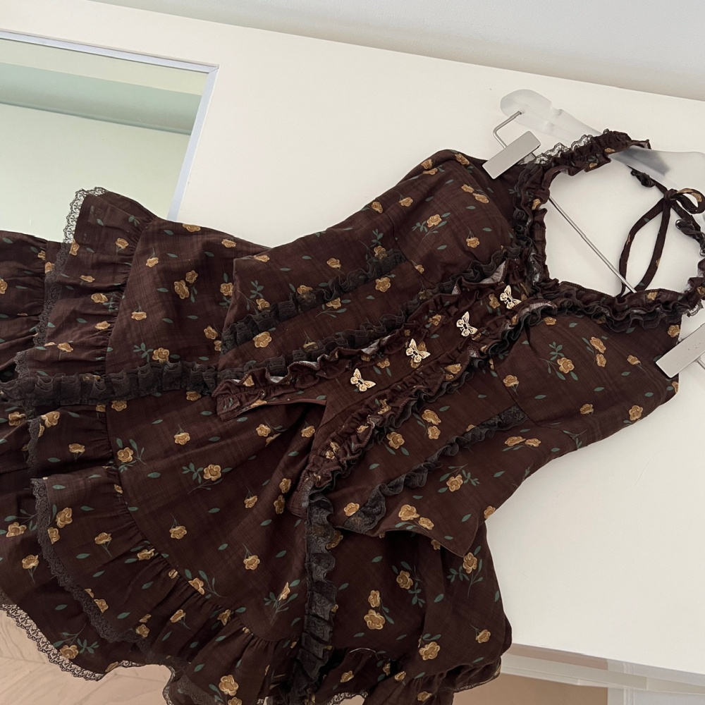 Sweet short skirt summer tops a set for women