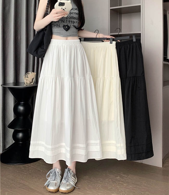 White big skirt skirt fat long skirt for women