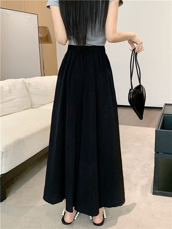 Autumn fold wide leg pants high waist long culottes