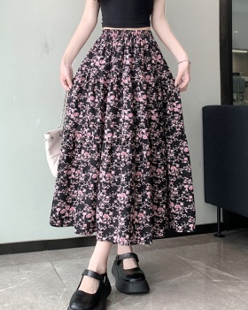 Large yard A-line floral cake high waist skirt