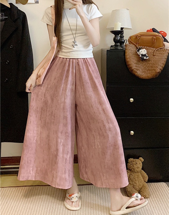 Thin large yard culottes ice silk pants for women