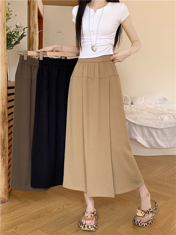 Casual thigh wide leg pants autumn culottes for women