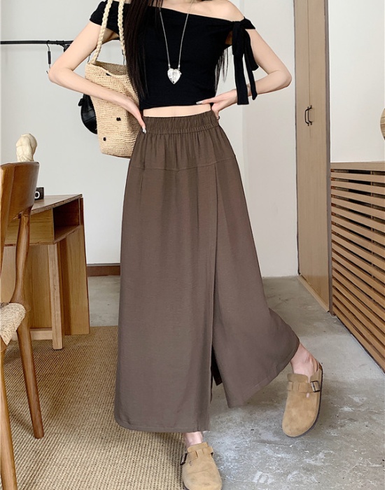 Casual thigh wide leg pants autumn culottes for women