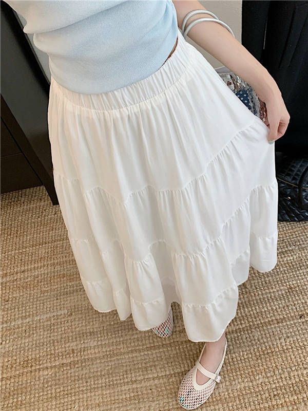 All-match Korean style splice long skirt for women
