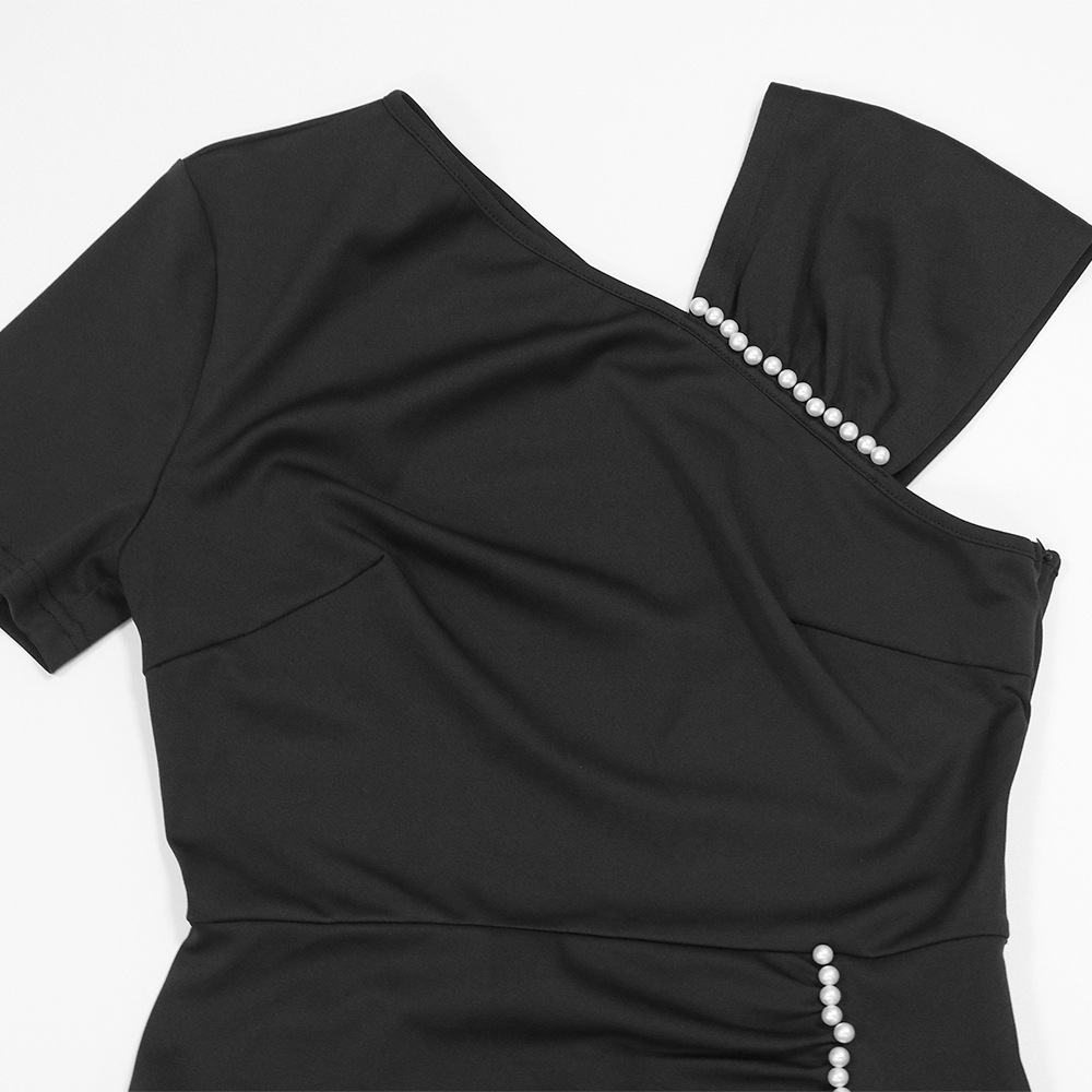 Fashion split Casual European style short sleeve dress