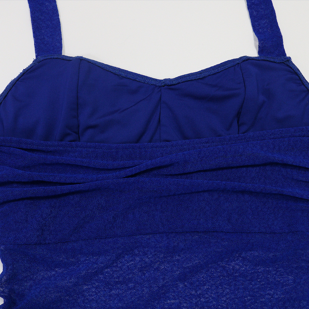 European style pure split sleeveless sexy dress for women