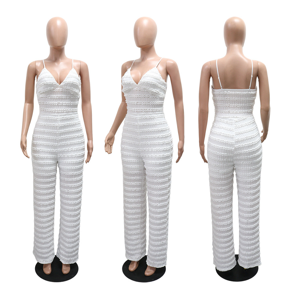 Sling jumpsuit wide leg pants for women