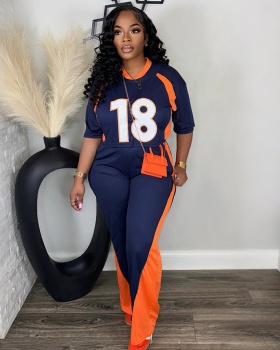 Fashion cozy long pants short sleeve tops 2pcs set for women