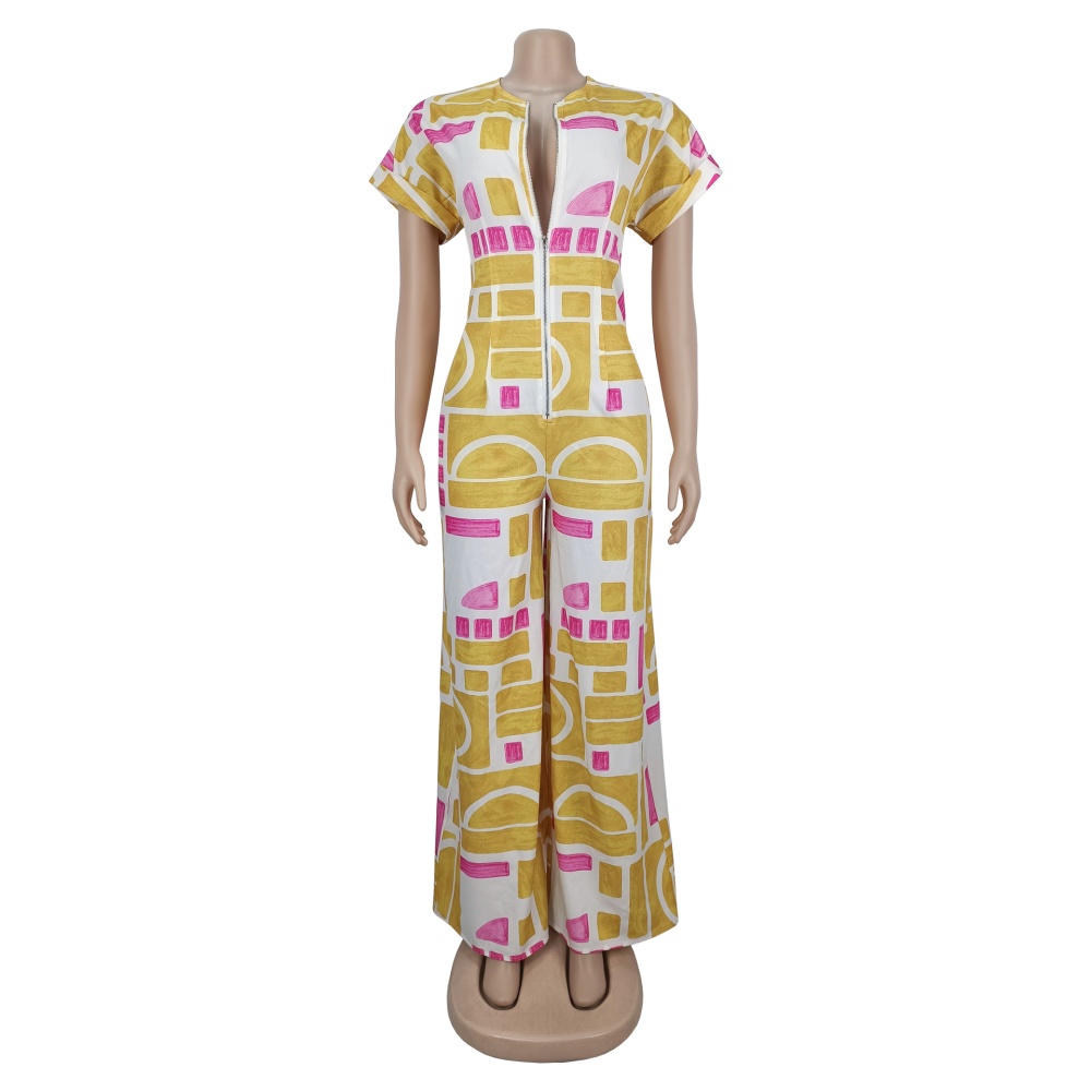 Fashion Casual printing jumpsuit for women