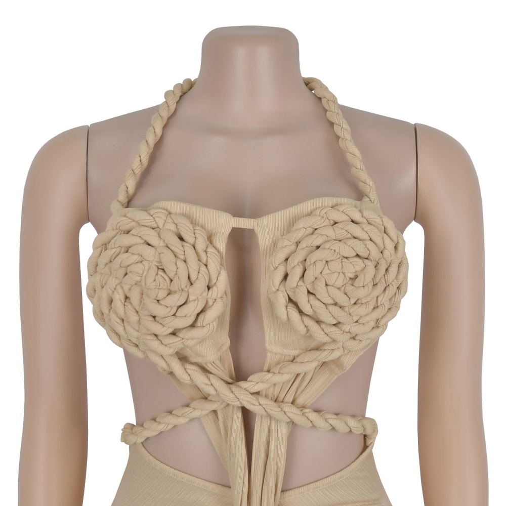 Sexy European style pure halter Casual fashion jumpsuit
