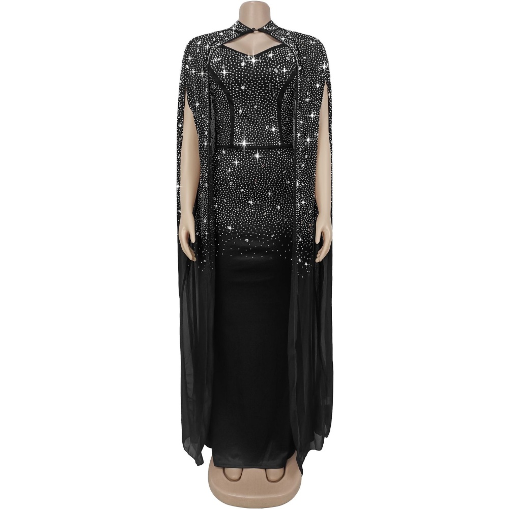 Package hip shawl European style dress for women