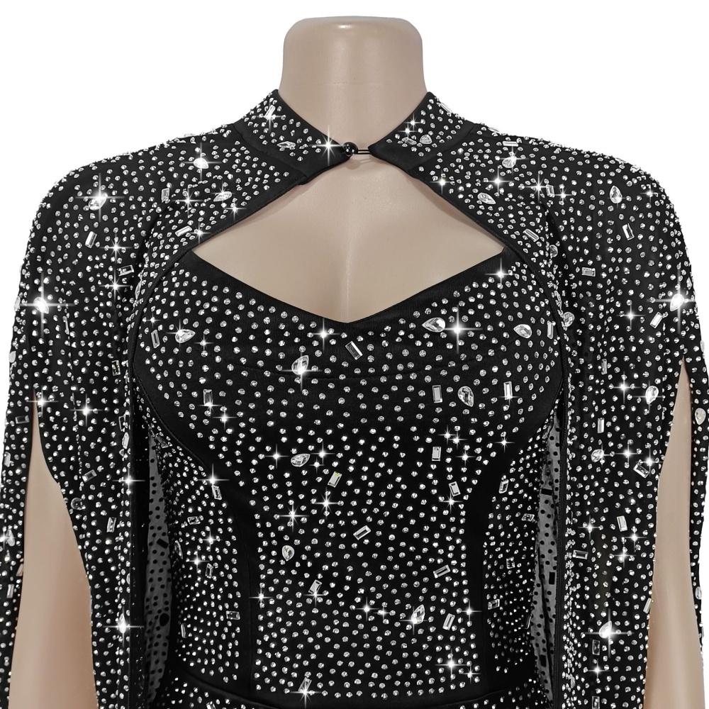 Package hip shawl European style dress for women