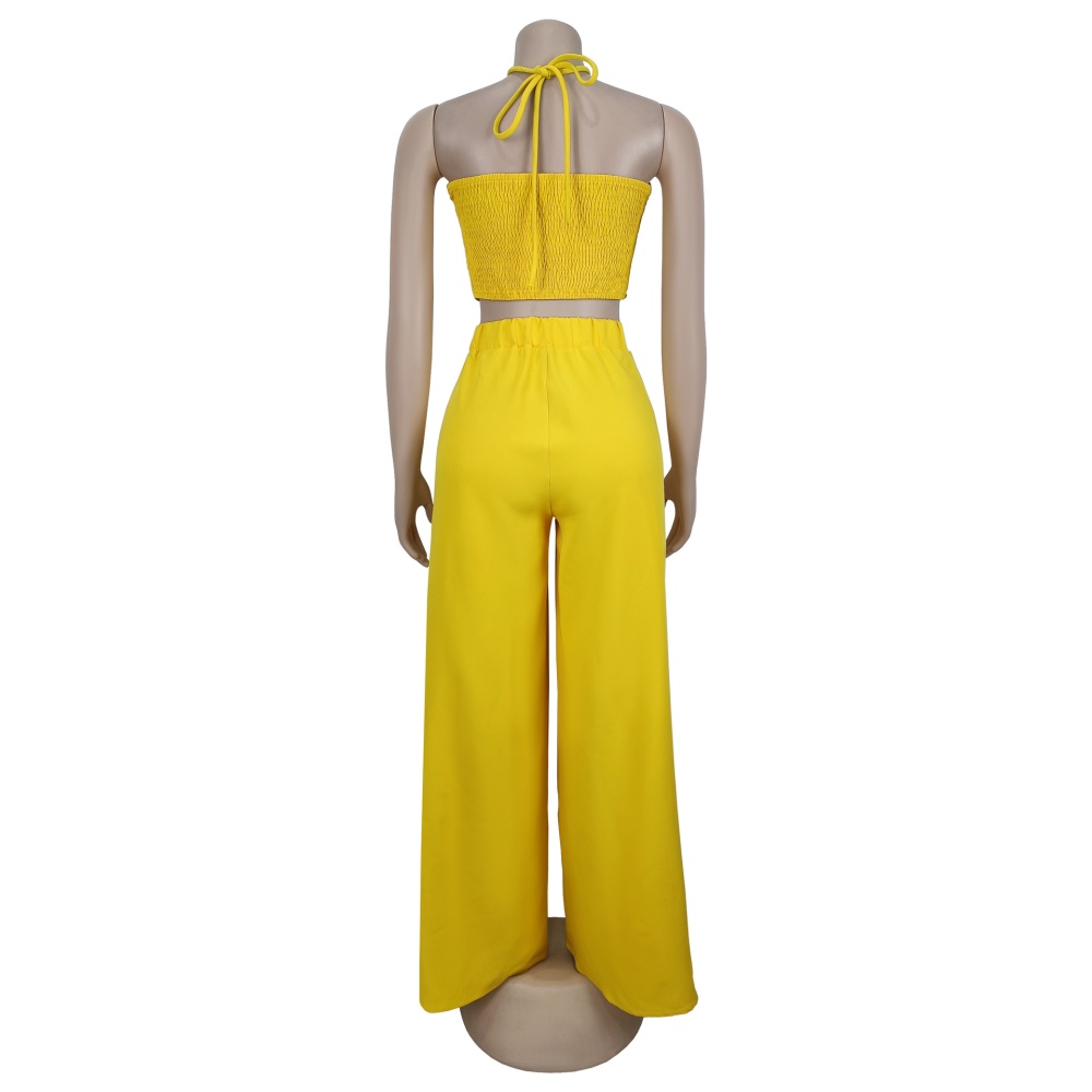 Fashion loose tops frenum long pants 2pcs set for women