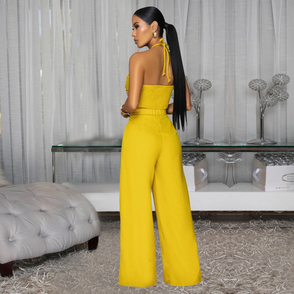 Fashion loose tops frenum long pants 2pcs set for women